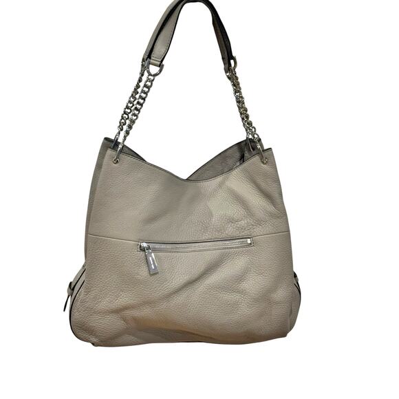 The MICHAEL Michael Kors Lillie Chain Straps Large Shoulder Bag Gray Tote NWOT - Picture 11 of 11